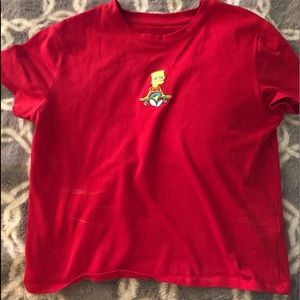 Forever 21 red bart simpson crop top